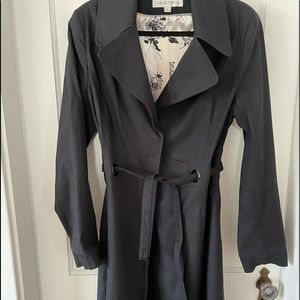 Via Spiga Black Cotton Coat - Large